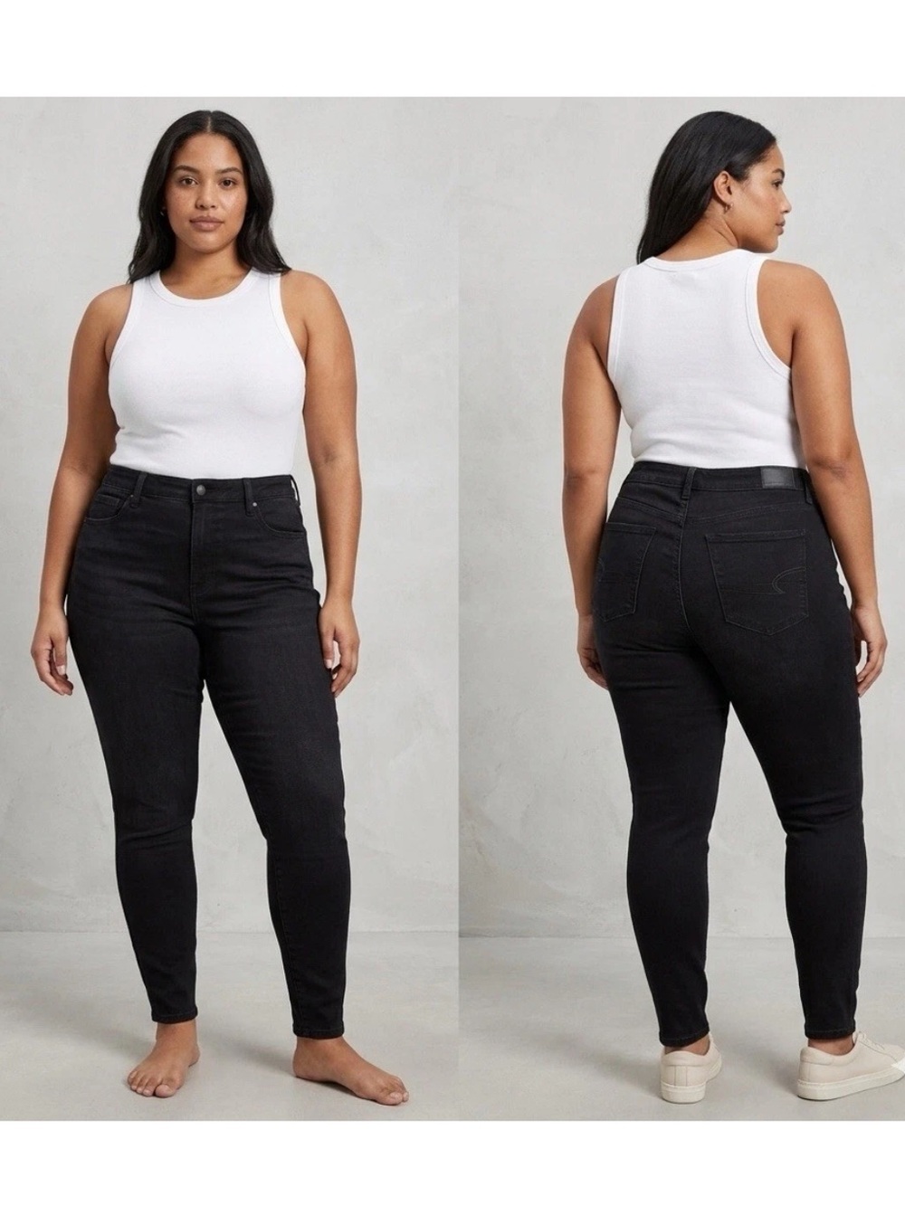 American Eagle AE BFF Jegging Black Super High Rise Luxe Stretch XL